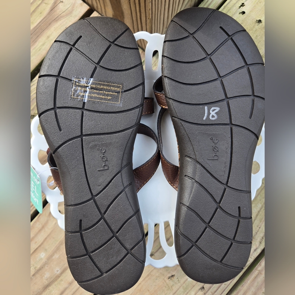 b.o.c. Tan and Brown Floral Sandals. Brand New With Tags. - Picture 7 of 11